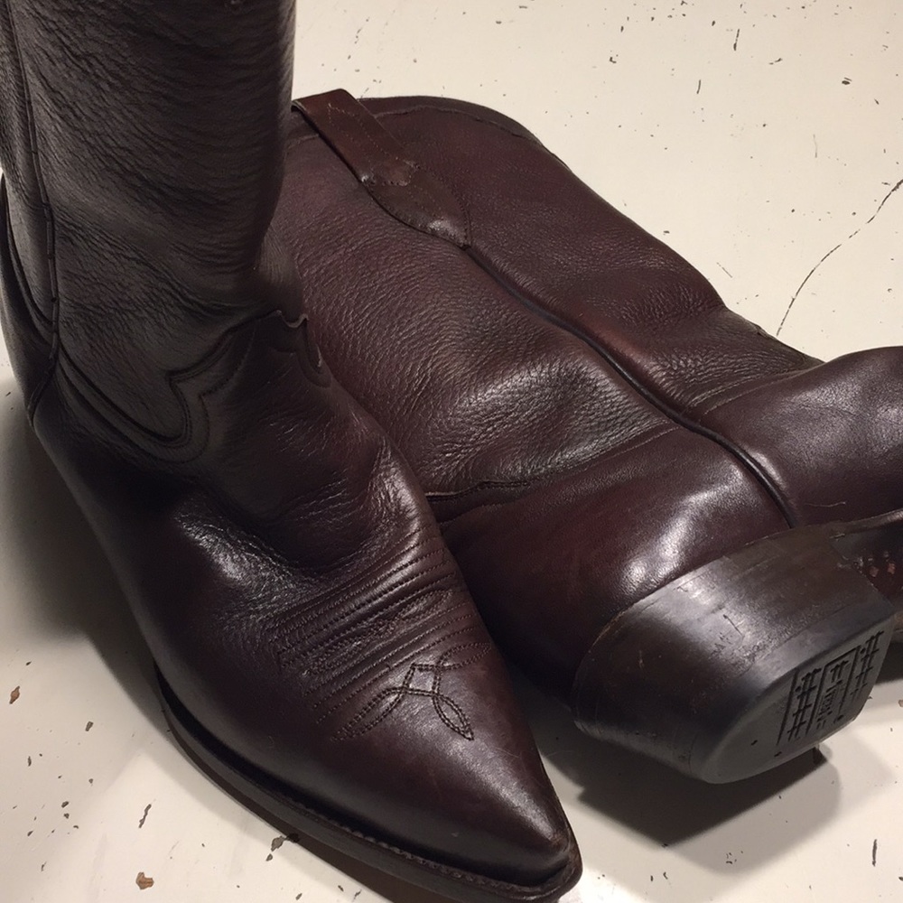 Corral brown padded calf cowboy boots 8M